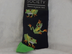 Sock Society - Aussie Frogs Black/Green